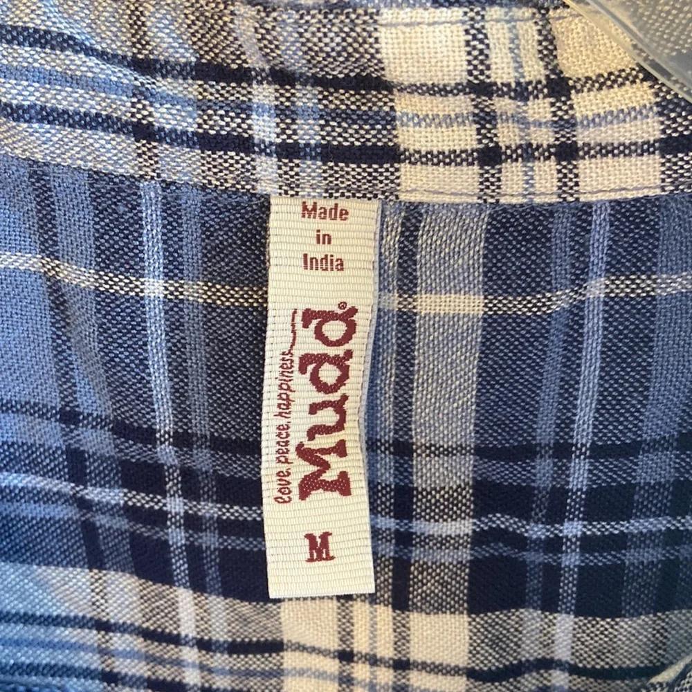 MUDD plaid button down Top M Jrs